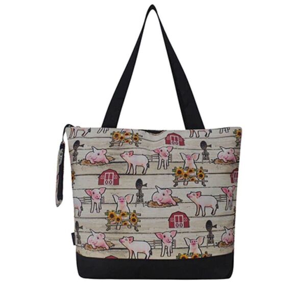 NGIL Handbags - NGIL Country Farm Truck  Canvas Tote Bag